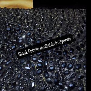Black crystal fabric